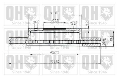 BDC3501 QUINTON HAZELL Тормозной диск