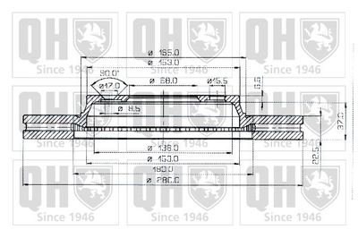 BDC3515 QUINTON HAZELL Тормозной диск