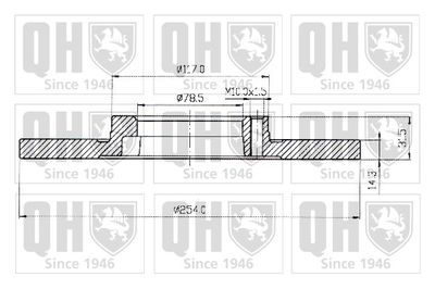 BDC3519 QUINTON HAZELL Тормозной диск