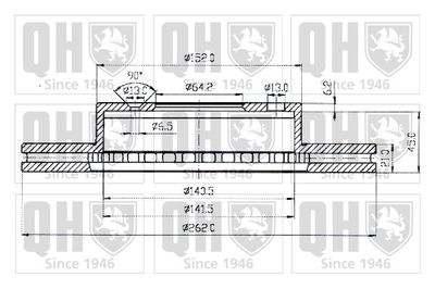 BDC3573 QUINTON HAZELL Тормозной диск