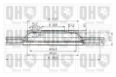 BDC3695 QUINTON HAZELL Тормозной диск