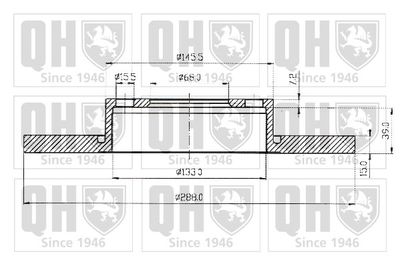 BDC3824 QUINTON HAZELL Тормозной диск