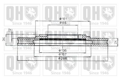 BDC3918 QUINTON HAZELL Тормозной диск