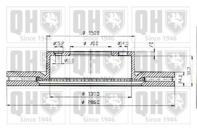 BDC4640 QUINTON HAZELL Тормозной диск