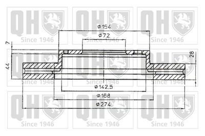 BDC4742 QUINTON HAZELL Тормозной диск