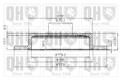 BDC4798 QUINTON HAZELL Тормозной диск