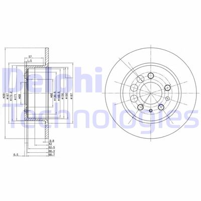 BG2103C DELPHI Тормозной диск