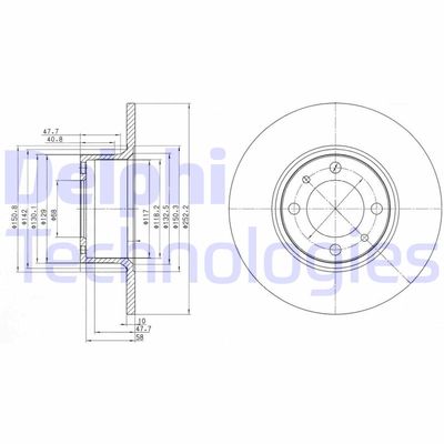 BG2176 DELPHI Тормозной диск