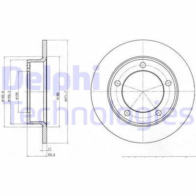 BG2208 DELPHI Тормозной диск