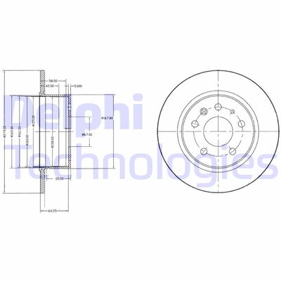 BG2240 DELPHI Тормозной диск