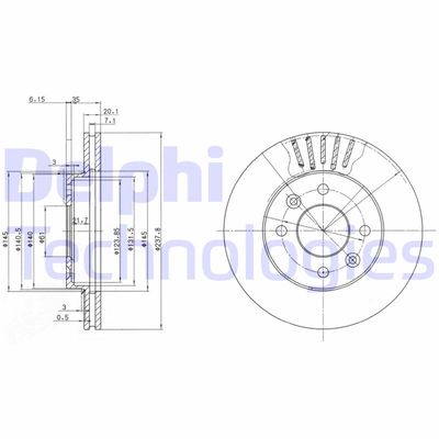 BG2282C DELPHI Тормозной диск