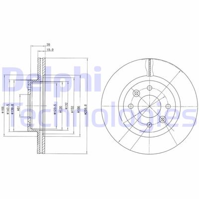 BG2283 DELPHI Тормозной диск