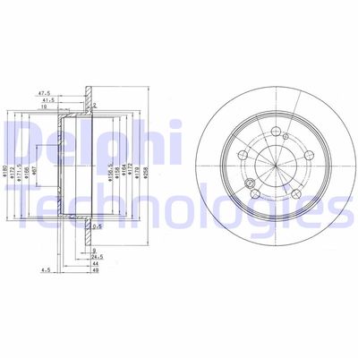 BG2291 DELPHI Тормозной диск