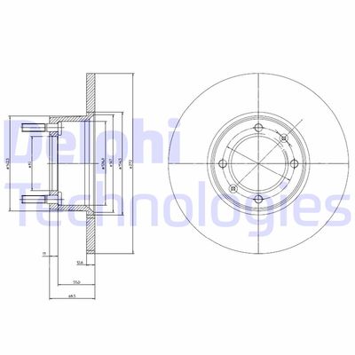 BG2316 DELPHI Тормозной диск