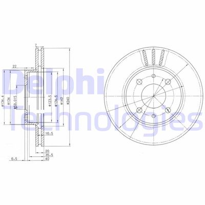 BG2330 DELPHI Тормозной диск