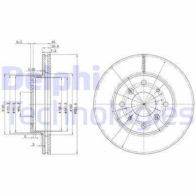 BG2336 DELPHI Тормозной диск