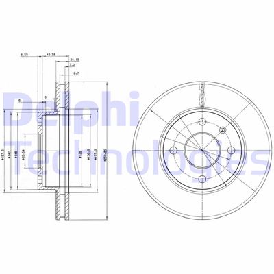 BG2339 DELPHI Тормозной диск