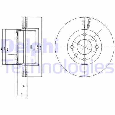 BG2371 DELPHI Тормозной диск