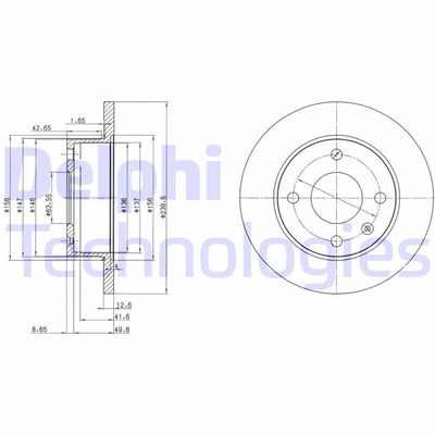 BG2375 DELPHI Тормозной диск