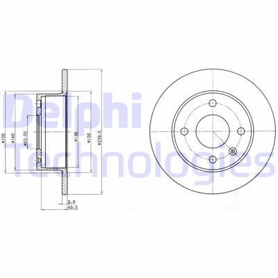 BG2376 DELPHI Тормозной диск