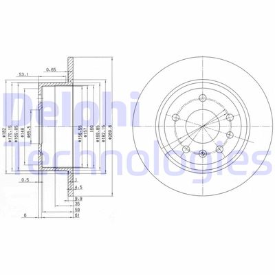 BG2381 DELPHI Тормозной диск