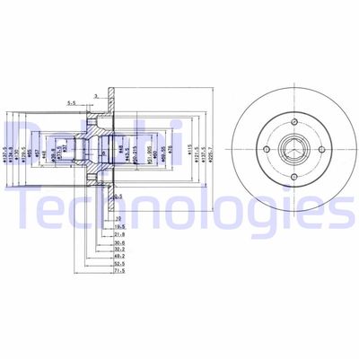 BG2389 DELPHI Тормозной диск