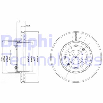 BG2395 DELPHI Тормозной диск