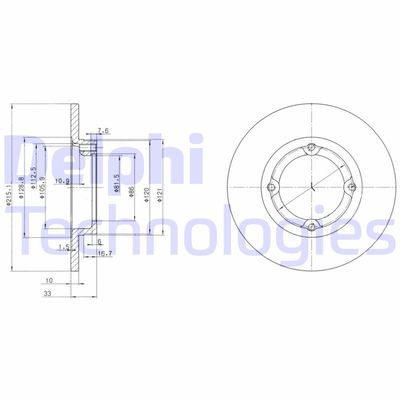 BG2400 DELPHI Тормозной диск