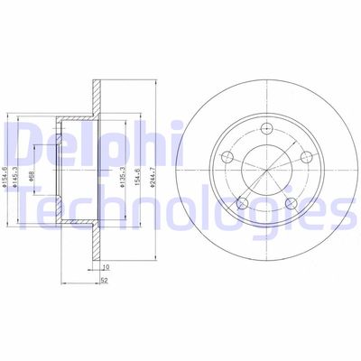 BG2410 DELPHI Тормозной диск