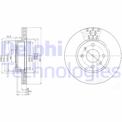 BG2413 DELPHI Тормозной диск