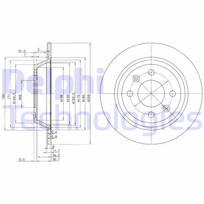 BG2420C DELPHI Тормозной диск