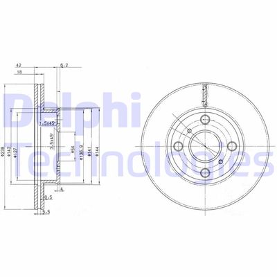 BG2424 DELPHI Тормозной диск