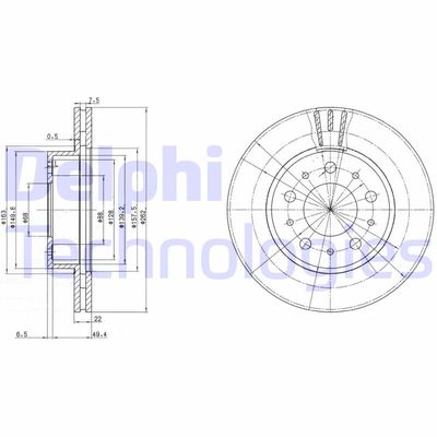 BG2425 DELPHI Тормозной диск