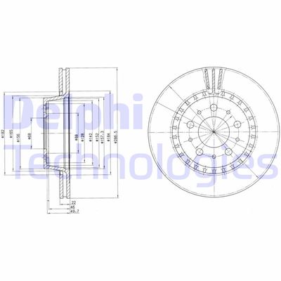 BG2426 DELPHI Тормозной диск