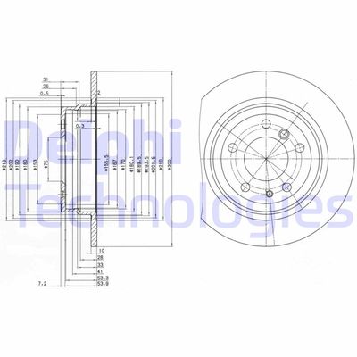 BG2431 DELPHI Тормозной диск