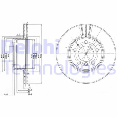 BG2433 DELPHI Тормозной диск