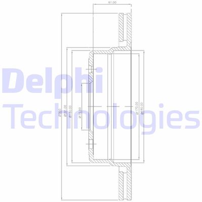 BG2436 DELPHI Тормозной диск