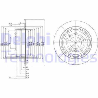 BG2437 DELPHI Тормозной диск