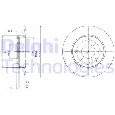 BG2439 DELPHI Тормозной диск