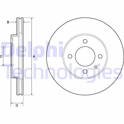 BG2455 DELPHI Тормозной диск