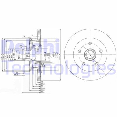 BG2468 DELPHI Тормозной диск