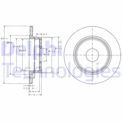 BG2510 DELPHI Тормозной диск