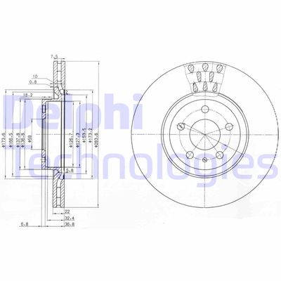 BG2512C DELPHI Тормозной диск