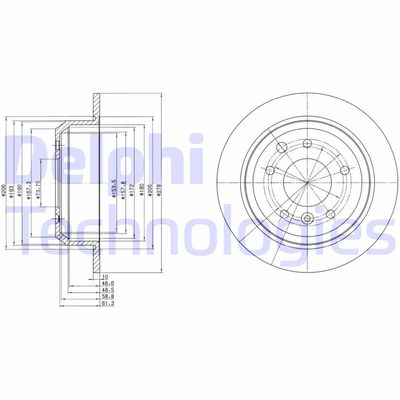 BG2515 DELPHI Тормозной диск