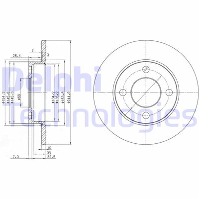 BG2517 DELPHI Тормозной диск