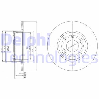 BG2535 DELPHI Тормозной диск