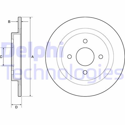 BG2537 DELPHI Тормозной диск