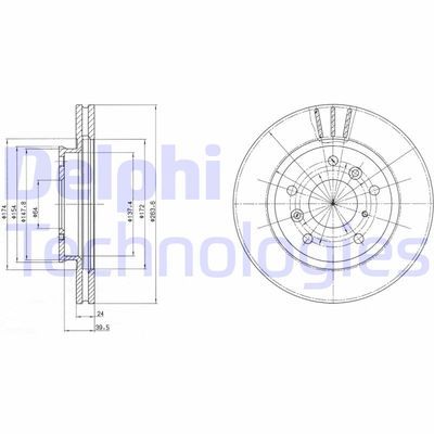 BG2547 DELPHI Тормозной диск