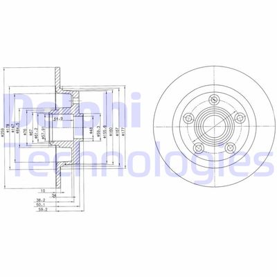 BG2549 DELPHI Тормозной диск