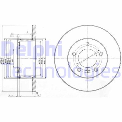 BG2556 DELPHI Тормозной диск